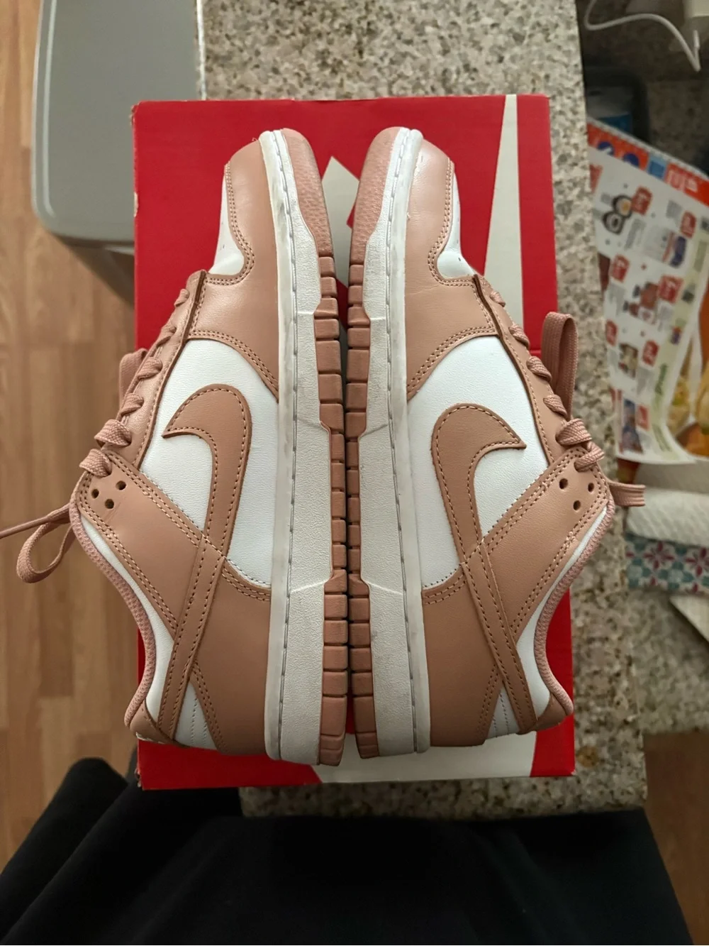 Nike Dunk Low in Tan and White